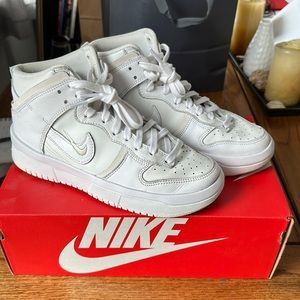 Nike Dunk High Up White Womens 7.5